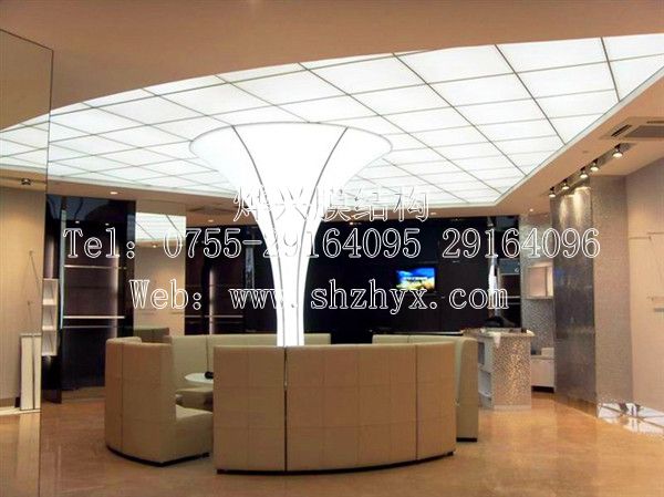 企業(yè)接待廳軟膜天花柱燈—深圳市燁興膜結(jié)構(gòu)工程有限公司 企業(yè)接待廳軟膜天花柱燈.jpg